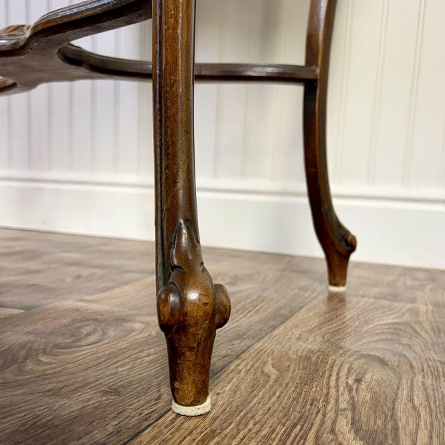 Vintage Louis XV Style Marquetry Side Table For Sale - Image 14 of 16