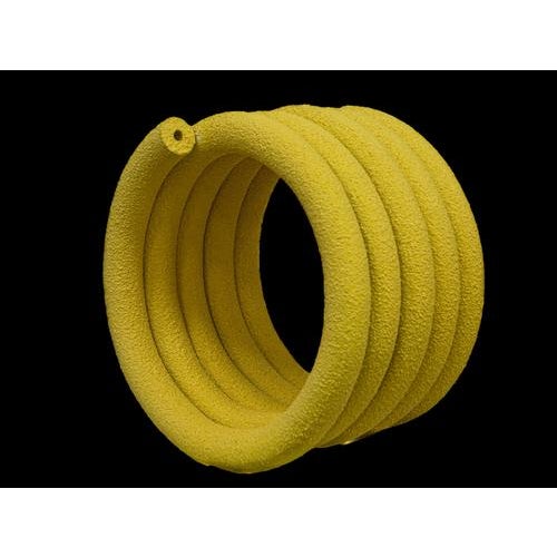 Yellow coil #02 sculptural object by caspi ceramics nl dimensions: w 51 x d 46 x h 51 cm. Materials: ceramic, engobe,...