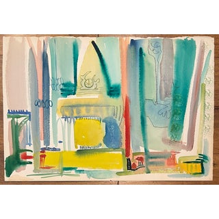 1950s Robert Colborne Mid Century Modern Abstract Painting For Sale