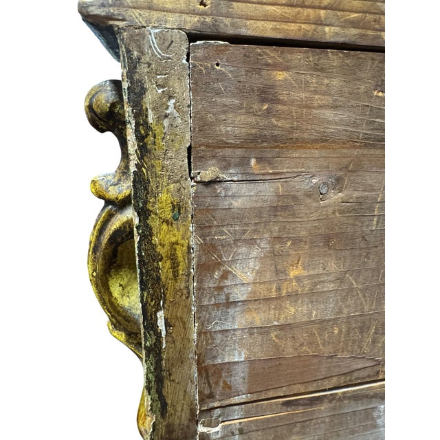 Rare Pair 18th C. Italian Venetian Rococo Hand-Painted Polychrome Bombe Commodes For Sale - Image 11 of 12