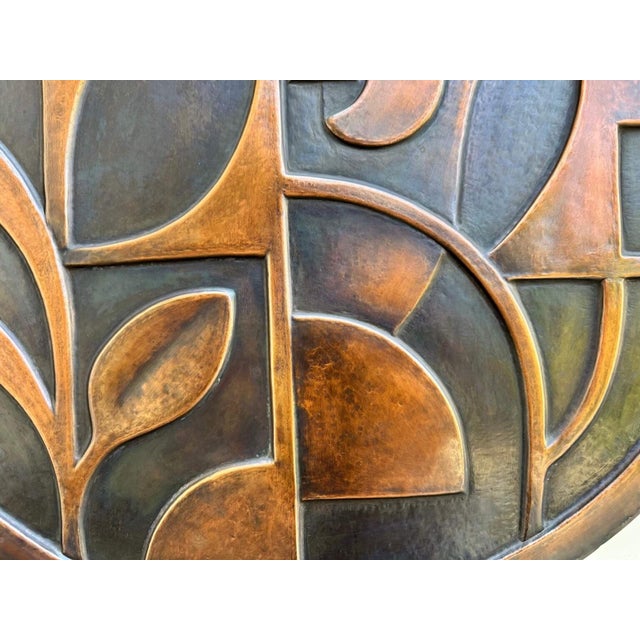 Circular Geometric Abstract Metal Wall Relief For Sale - Image 9 of 18