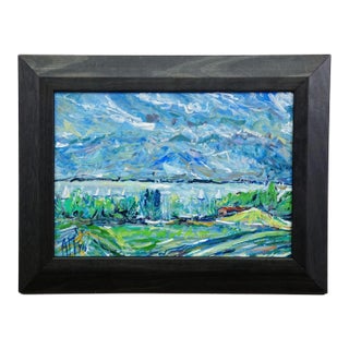 Gollenshausen, Lake Chiemsee – Oil Painting by Alexander Michael, 1994 For Sale