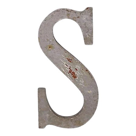 Vintage Wood Sign Letter Letter S For Sale