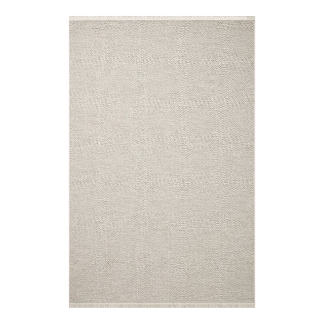 Amber Lewis x Loloi Malibu Ivory / Dove 3'-9" x 5'-9" Accent Rug For Sale
