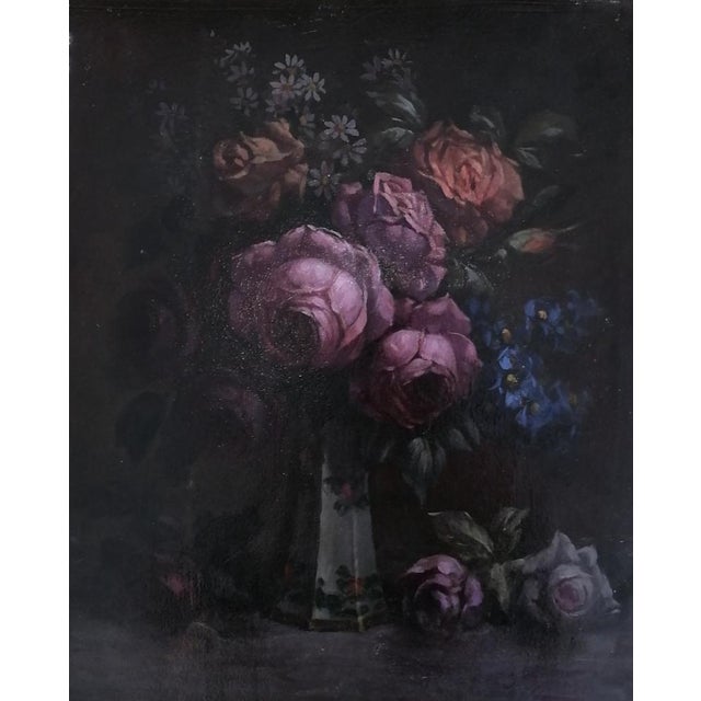 Joseph Ferrero, Bouquet de fleurs, Oil on Wood, Framed For Sale - Image 5 of 5