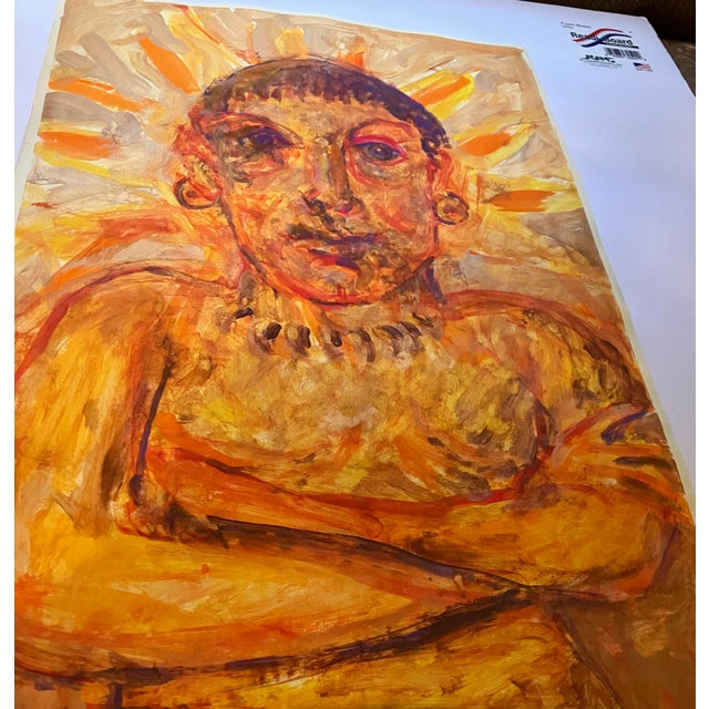 Abstract Contemporary Original E.J.Hartmann Abstract Expressionist Portrait Painting Signed For Sale - Image 3 of 4