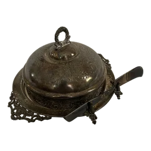 Vintage Hartford Silverplate Butter Dish