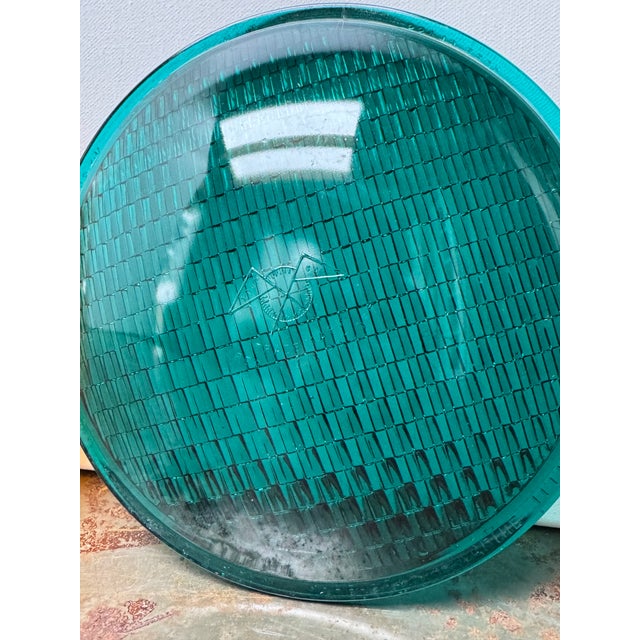 Industrial Vintage Eagle Signal Glass Traffic Light Lenses – Set of 3 For Sale - Image 3 of 14