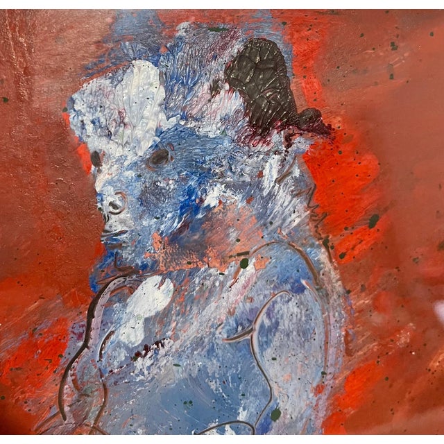 Robert Beauchamp, American Neo Expressionist Woman with Monkeys Abstract Modernist Oil Painting For Sale - Image 12 of 13