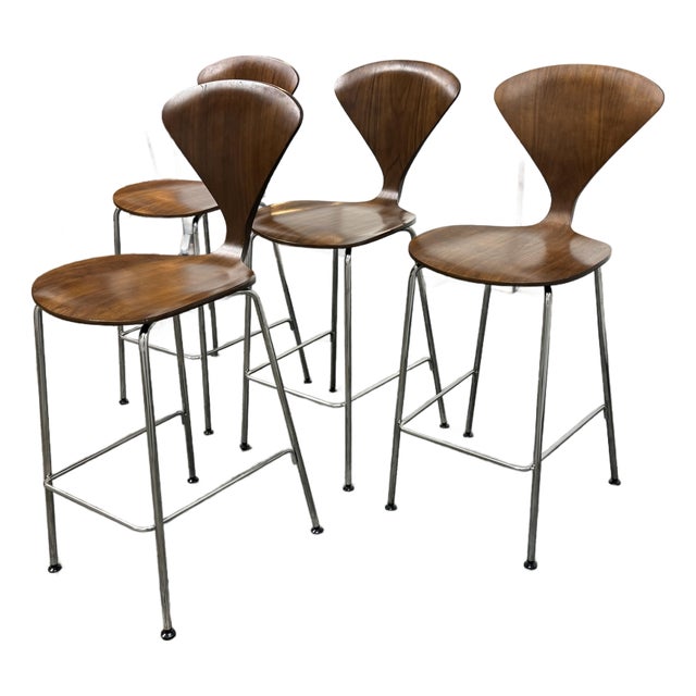 Norman Cherner for Cherner Chair Company Cherner Counter Stools, Set of Four For Sale