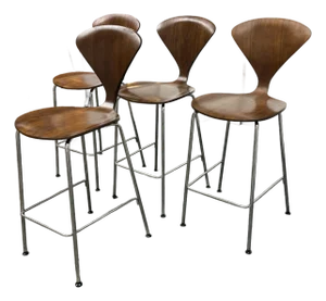 Norman Cherner for Cherner Chair Company Cherner Counter Stools, Set of Four