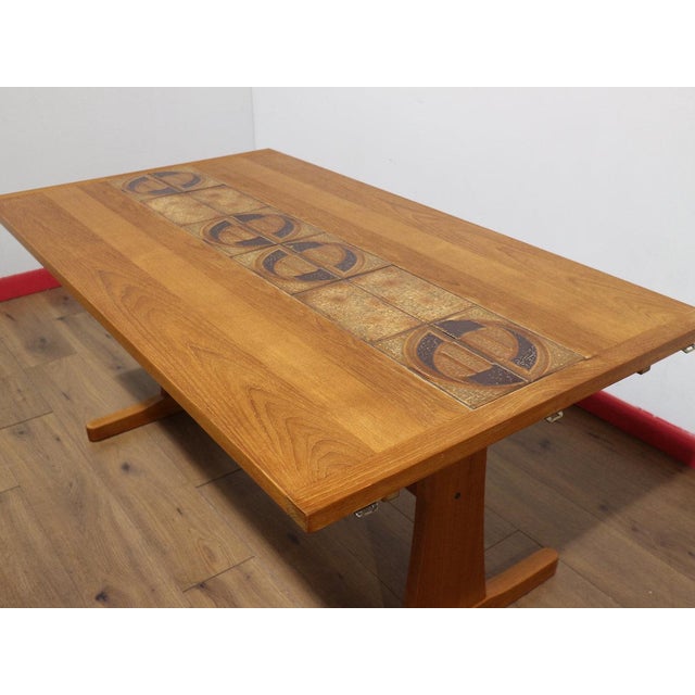 Mid Century Modern Vintage Teak and Danish Extending Dining Table by Ansager For Sale In Greensboro - Image 6 of 15