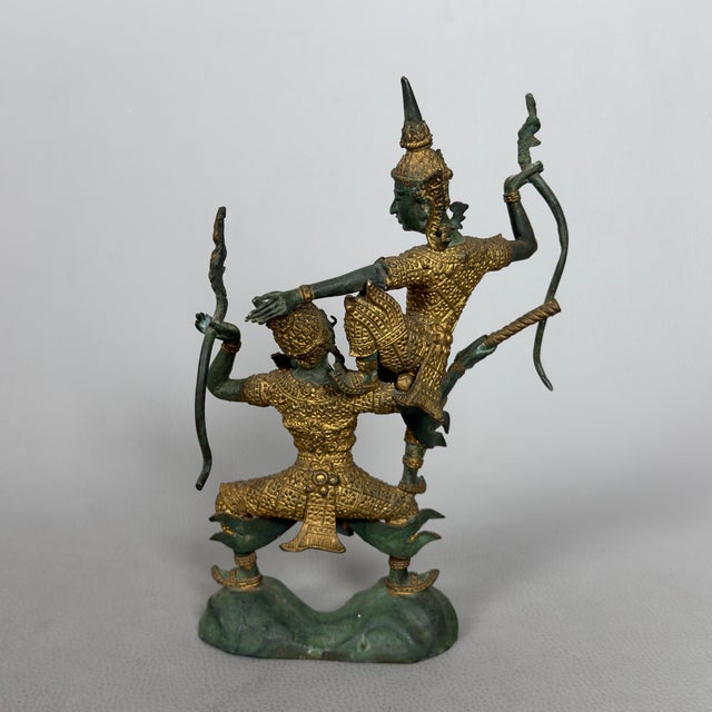 Gilded Bronze Rama Antagonist Sculpture, Early 20th Century For Sale - Image 3 of 13