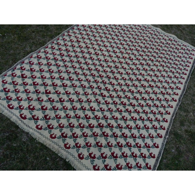 Vintage Turkish Kilim Rug 5'10" X 8' For Sale - Image 4 of 13