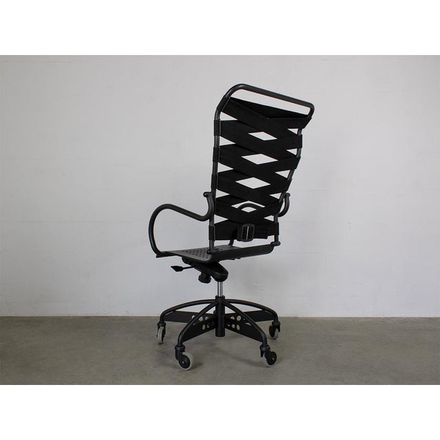 Italian Canasta Desk Chair by Paolo Parigi for Heron Parigi, 1980s For Sale - Image 9 of 13