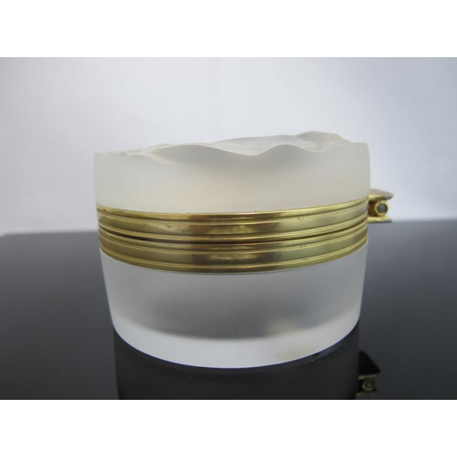 Lalique France Crystal Nude Daphne Powder Jar or Trinket Box With Hinged Lid For Sale In Portland, OR - Image 6 of 11