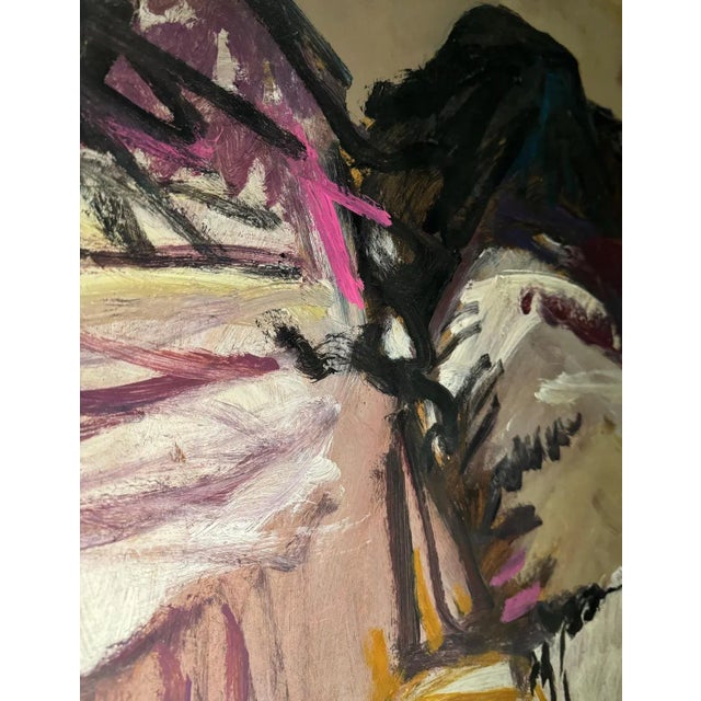 Jean Krillé, Landscape 104, Oil on Masonite, 1987 For Sale - Image 7 of 10