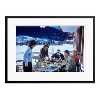 Toni Frissell 'Pizza in the Snow' Archival Pigment Print Framed in Black For Sale