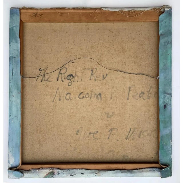 1950s Mid Century Oil on Canvas Portrait of Young Man For Sale - Image 5 of 5