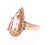Contemporary 4.72 Carat Pear Cut Morganite Diamond 14 Karat Rose Gold Ring, Size 7.75 For Sale - Image 3 of 7