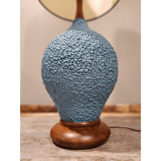 1950s 1958 Quartite Creative Corp. Atomic Popcorn Chalkware Table Lamp For Sale - Image 5 of 16