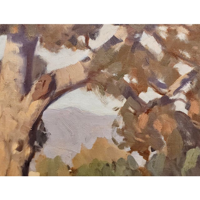 James Elwood Webb - 1934 California Landscape With Large Oak Trees -Oil Painting For Sale - Image 4 of 8