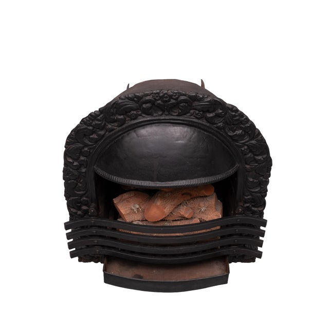 Late 19th Century Antique Victorian Cast Iron Fireplace, 1880s For Sale - Image 5 of 15