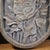 Bas-Relief Sculpture of Stylized Face with Flowers, 20th Century, Wood For Sale - Image 4 of 12