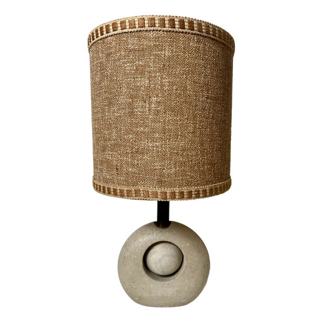 Vintage Travertine Table Lamp, Italy, 1960s For Sale