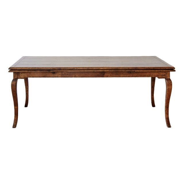 1980s Guy Chaddock English Country Rustic Oak Farmhouse Dining Table | Extendable For Sale