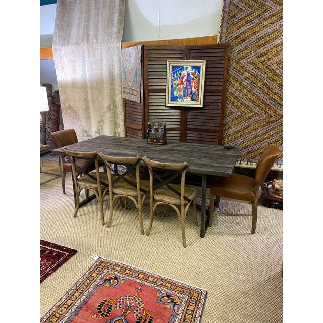 Timothy Oulton Sassafras & Iron Modern Dining Table For Sale - Image 10 of 13