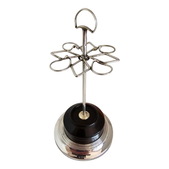 Antique Edwardian Sterling Silver Hat Pin Stand from S. Blanckensee, Sheffield, 1908 For Sale