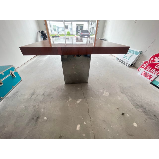 Wood 1980s Dining Table Styled Like Milo Baughman, for Thayer Coggin. With Matching Sideboard/Credenza. For Sale - Image 7 of 10