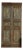 Antique Indian Carved Double Doors With Floral Vase Motif | Wooden Pantry or Barn Door 80x36 For Sale