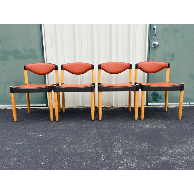 Orange Strax Chairs- Set of 4 by Hartmut Lohmeyer for Casala- 1970's Germany For Sale - Image 8 of 12