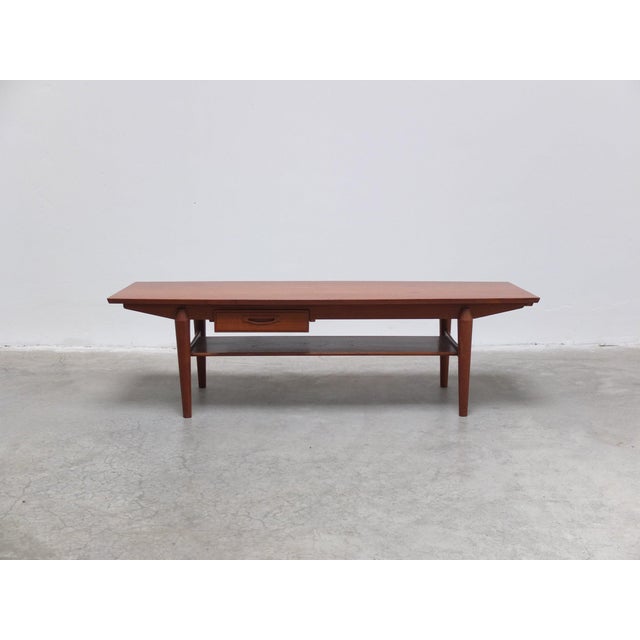 Large Coffee Table with Magazine Rack from O.M.F., 1960s For Sale - Image 3 of 13