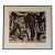1970s Signed Modernist Penguin Wildlife Graphic Art Framed Monochrome Artwork For Sale