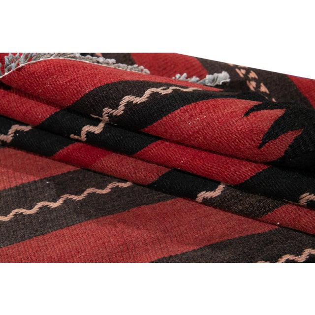 Textile Mid-20th Century Vintage Kilim Runner Rug 4 '5'' X 10' 11''. For Sale - Image 7 of 13