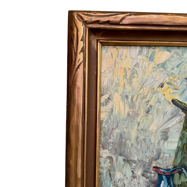 1960s Mid-Century European Impasto Still Life on Canvas by Dutch Artist William Stam For Sale - Image 5 of 16