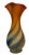 Zareh Orange Art Glass Fazzoletto Vase With Green Blue Swirl For Sale - Image 12 of 18