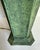 Contemporary Vintage Verdigris Metal Table Lamp With Faceted Base & Tapered Shade For Sale - Image 3 of 12