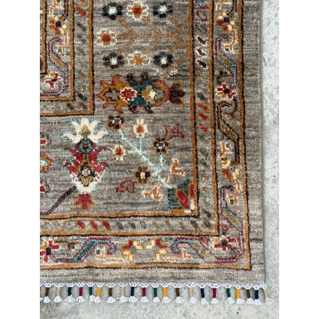 Sultanabad Design Area Rug, Hand-Knotted Wool, 8x10, Gray & Rust For Sale - Image 4 of 10