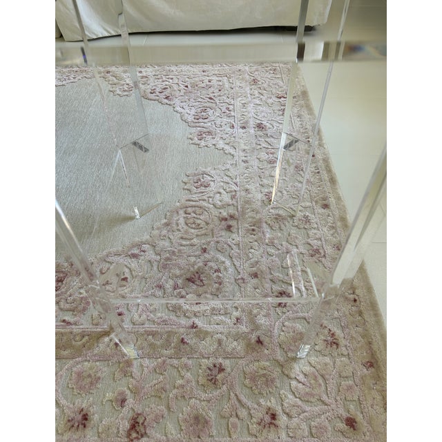 Mid-Century Lucite Mirror Occasional Side Table For Sale In West Palm - Image 6 of 6