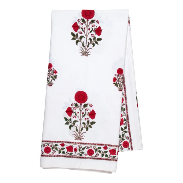 Amaya 8-Seat Red Tablecloth For Sale