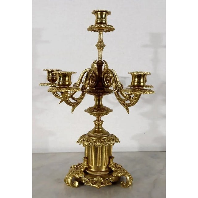 19th Century Bronze Candlelabra, Set of 2 For Sale - Image 4 of 18