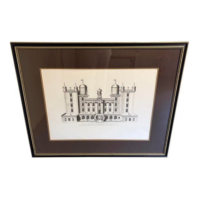 1980s Drumlanrig Castle, Scotland - Framed Architectural Print For Sale