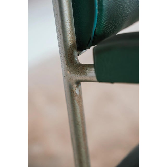 Green Vintage Bauhaus 2-Seater Sofa in Tubular Steel and Green Skai, 1940s For Sale - Image 8 of 11