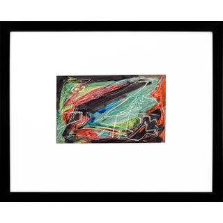 1950s Rolph Scarlett, Untitled (Original Framed Watercolor on Cardboard) For Sale