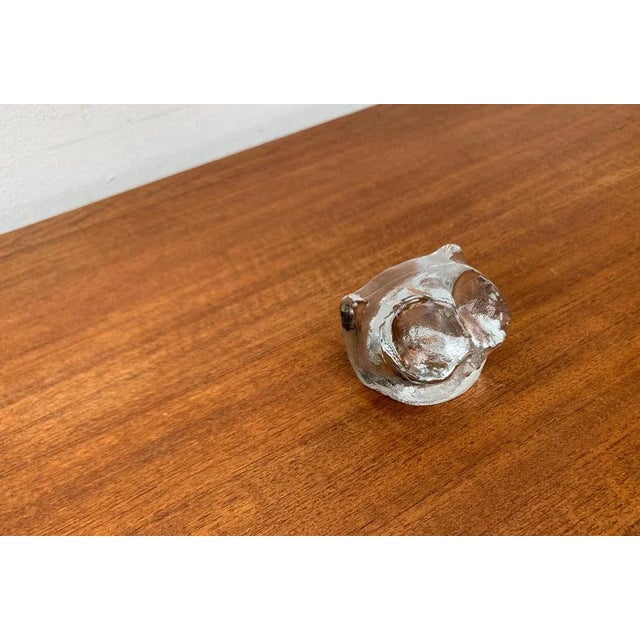 Mid-Century Scandinavian Art Glass Owl, 1960s For Sale - Image 4 of 13