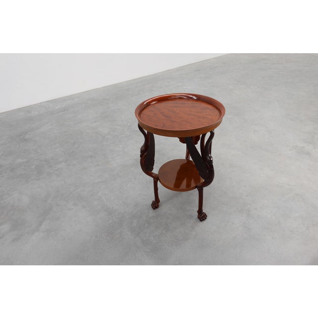 Wood French Empire Side Table in Carved Wood, 1850 For Sale - Image 7 of 16